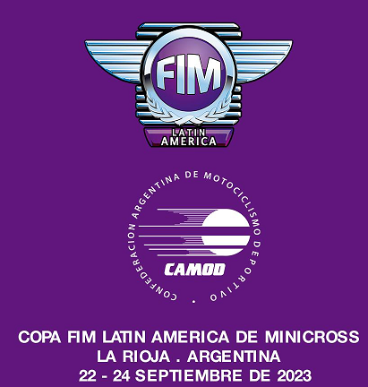 Copa FIM Latin America de Minicross Clases 50cc, 65cc y 85cc del 22 al 24 Septiembre 2023.
