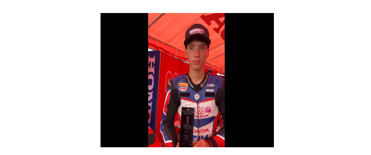 Andoni Domínguez ganador de la Carrera única del @moto4latin