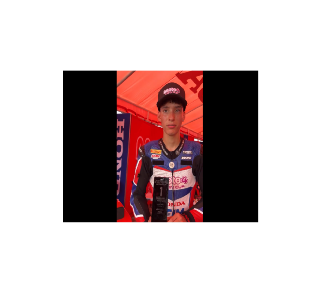 Andoni Domínguez ganador de la Carrera única del @moto4latin