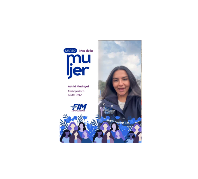 Astrid Madrigal Embajadora de FIM Latin America