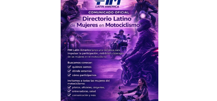 FIM Latin America presenta el Directorio Latino de Mujeres en Motociclismo