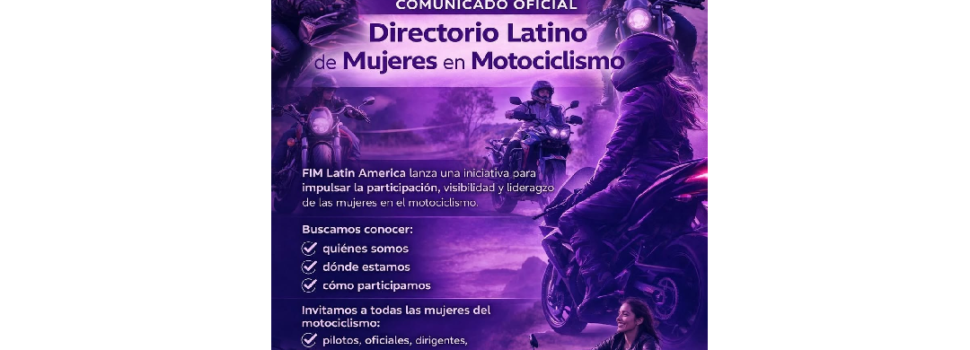 FIM Latin America presenta el Directorio Latino de Mujeres en Motociclismo